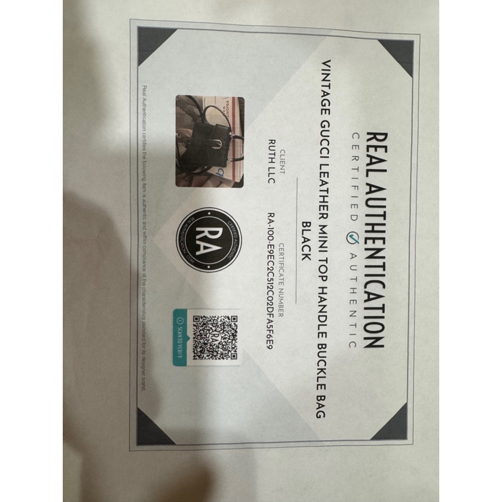 Gucci Vintage Leather Mini Shoulder Bag early 1990’s in box, COA - Picture 7 of 9